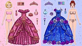 ¡Batalla de colores: rosa vs. azul! 💖💙 Transformamos un vestido con brillo y creatividad ✨👗