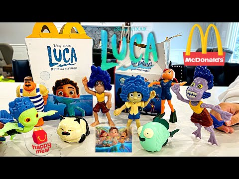 Disney Pixar LUCA Movie MCDONALDS Happy Meal Toys! All 8 Toys! June 2021!