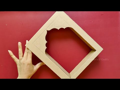 Easy Cardboard Temple | Made a Temple Using Waste Material | Pooja Mandir #cardboard #eenuzarts