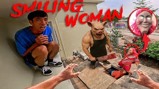 ESCAPING SMILING WOMAN 34.0 | Parkour Pov Horror Film| By B2F Viet Nam