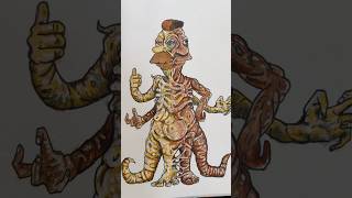 Drawing Lenny & Carl from Simpsons, but HORROR! #drawing #horror #thesimpsons #art #draw #artist