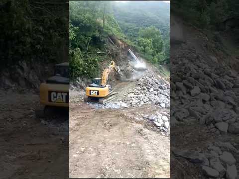 When a new road was made, suddenly a huge landslide occurred#shorts#shortsfeed #youtubeshorts