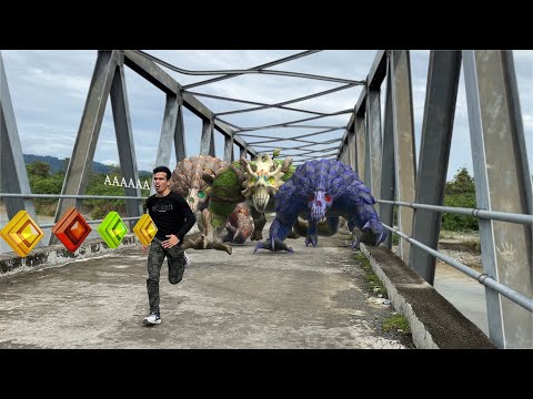 Temple run blanzing sands and lost jungle in reall life || trio templerun ending