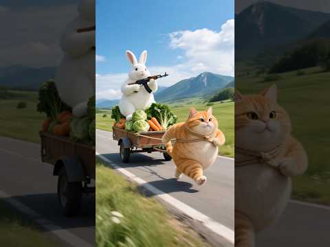 The Orange cat is so unlucky today.#funnyvideo #cat #funnycats