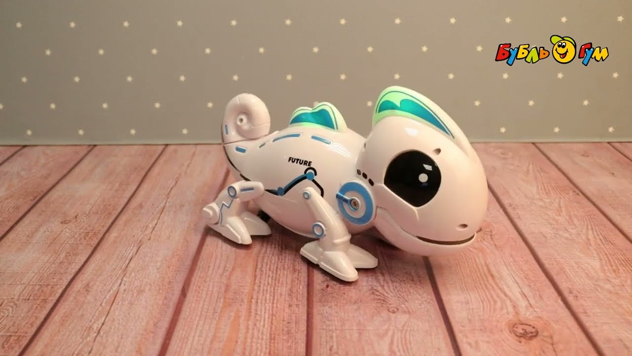 Робо-хамелеон Lanson Toys с магнитным языком р/у световые эффекты  - видео Робо-хамелеон Lanson Toys с магнитным языком р/у световые эффекты  - видео