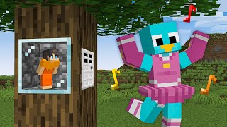 Becoming TINY to Find my Friend's SECRETS in Minecraft