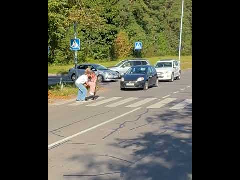 Kind Strangers Help Elderly Woman Cross a Busy Street #shorts #short #status