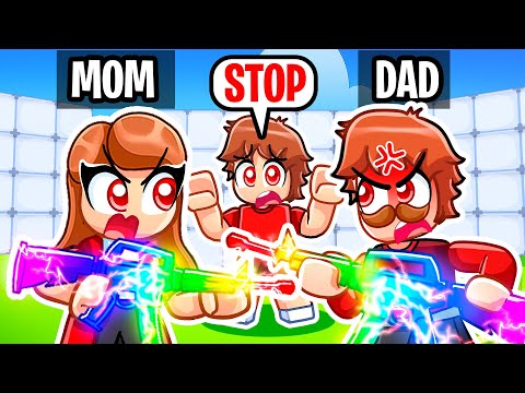 My DAD Vs My MOM In Roblox Rivals...