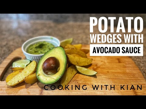 Potato wedges with avocado sauce #cooking #youtube #potato #sauce #recipe #food￼