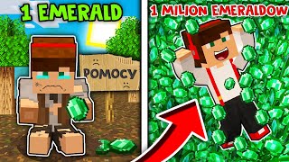 DROGA OD 1 EMERALDA DO OGROMNEJ FORTUNY EMERALDÓW W MINECRAFT?! GPLAY & LUMI
