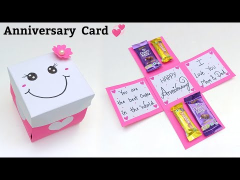 DIY : Beautiful Anniversary Card Making / How to make anniversary card / anniversary card for parent