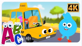Taxi Wheels Go Round And Round - Vehicle Song & More Nursery Rhymes for Kids