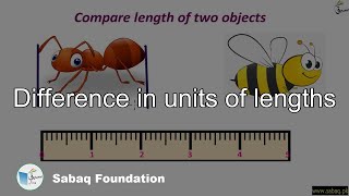 Difference in units of lengths