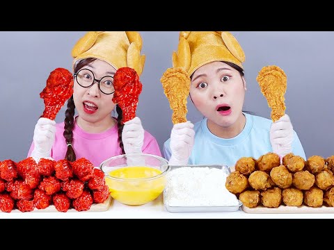 Ayam goreng saus pedas Mukbang DONA