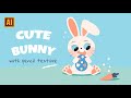 Drawing a Cute Bunny with Pencil Texture in Adobe Illustrator
