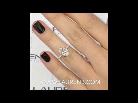 2 carat Oval Diamond Rose Gold Engagement Ring