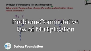 Problem-Commutative law of Multiplication