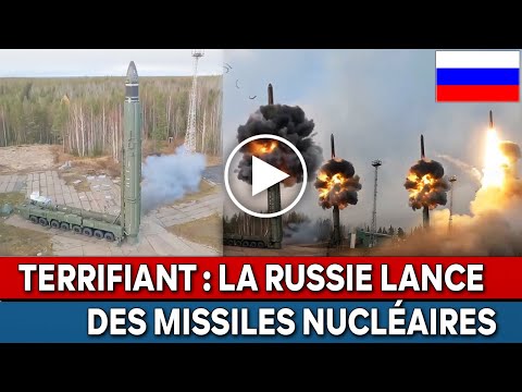 Russie  regardez l’armée russe lancer les missiles nucléaires intercontinentaux Yars et Bulava