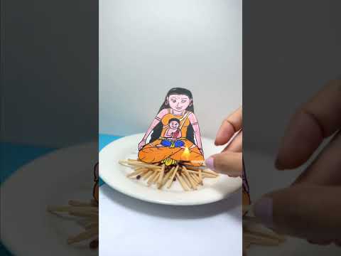 DIY Holika Dahan for होली..🔥😱#diy #shorts #viral #youtubeshorts #holi #shreecraftplace