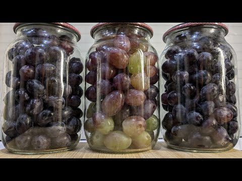 Виноград из банки! Ем круглый год! Заготовка винограда на зиму 2 вкусных и простых рецепта