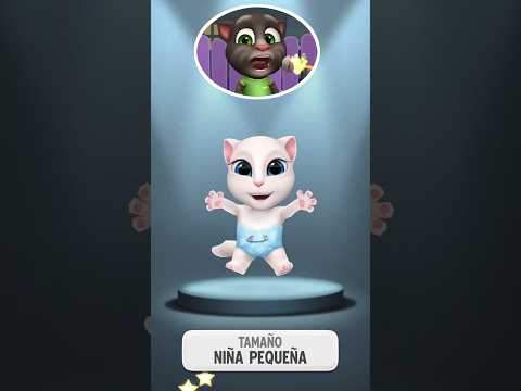 LA GATA ANGELA TRANSFORMACION BEBÉ - ANCIANA  #short #shorts #talkingangela #talkingtom