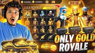 free fire new gold royal 😍| lvl 2 Noob id to lvl 90 Pro 😨unlimited spins - garena free fire