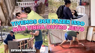 ESTRAGUEI MEU SOFÁ😰+ FIZEMOS DEDETIZAÇÃO NA NOSSA CASA DE MADEIRA 🏠+ um dia com muitas tarefas💕