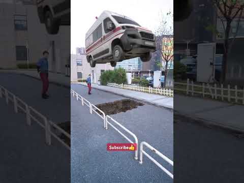Ambulance jump #satisfyingvideo #shortsvideo #roboboy