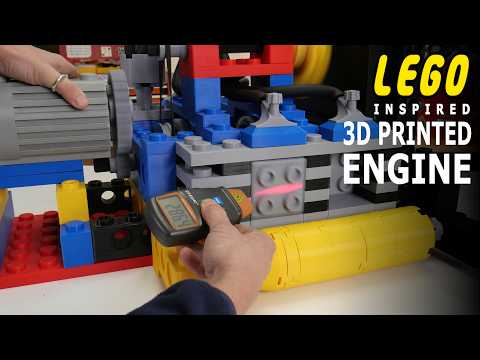 GIANT scale Lego inspired engine! - 3D Printed - Mantis Hacks