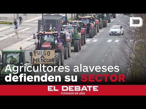 Los agricultores alaveses sacan los tractores a las calles para defender su sector