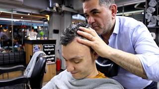 His hands are the size of my head | ASMR Powerful massage and shaving in Turkish barbershop