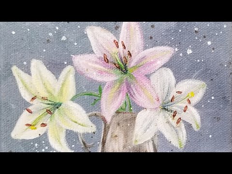Lilys Florist Yarmouth Code 08 2021 - Easy Flowers Lily Of The Valley Acrylic Painting Tutorial Live