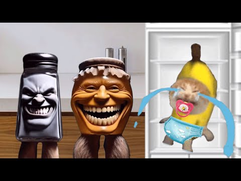 BRAINROT: BANANA CAT 🍌🐱 MEME & BRAINROT 🍯🧂 57 - 60