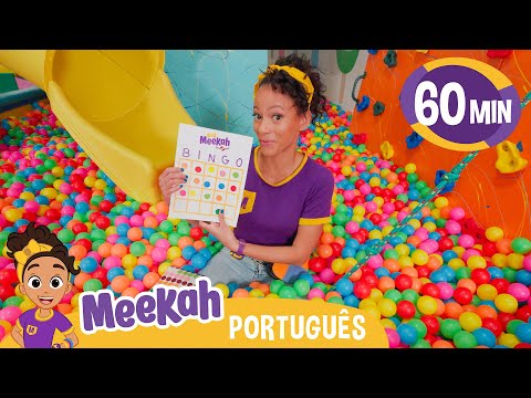 Meekah Joga Bingo com Cores | 💜Olá Meekah!💜| Amigos do Blippi Brasil  | Videos Educativos | 1 HORA