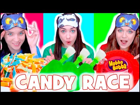 Satisfying ASMR Candy Race with Eyes Closed 🍬