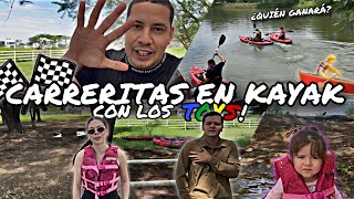 CARRERITAS EN KAYAK CON LOS TOYS ¿QUIÉN GANARÍA? (Conejo toys) 