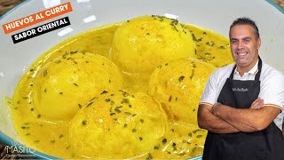 Huevos al curry Receta fácil y sabrosa con sabor oriental.