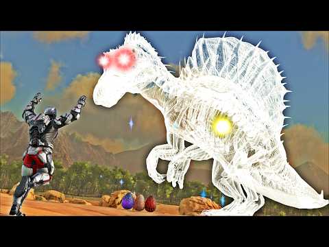 Domei o + RARO Spirit ALPHA Espinossauro LV 1000 e Forcei a Ter FILHOTES Dinossauro! ARK SUPER MODS