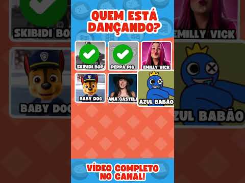🕺 ADIVINHE QUEM TA DANÇANDO | Peppa Pig | Banguela | Ana Castela | Pomni | #quiz #quemtadançando