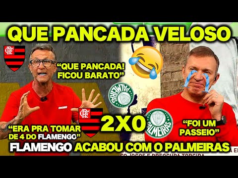 NETO PERDE a LINHA AO VIVO e ALOPRA o VELOSO ! "QUE PANCADA o PALMEIRAS LEVOU do FLAMENGO"