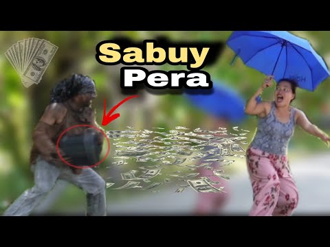 TAONG GRASA NAG SABUY NG PERA "PUBLIC PRANK" | Akala nila tubig