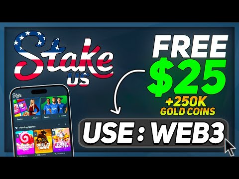 Stake US promo code - WEB3 for FREE $25 and 250K GC Bonus on Stake US