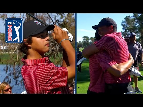 Charlie Woods makes first-ever HOLE-IN-ONE at PNC Championship | 2024