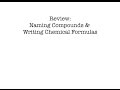 Mastering Chemical Formulas and Compound Naming