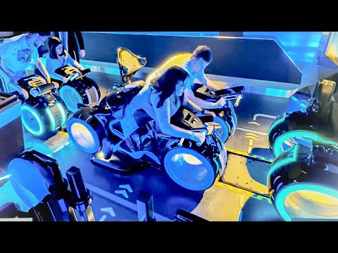 TRON RIDE POV - Lightcycle Run Roller Coaster - Disney World Magic Kingdom