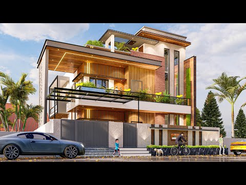 AAPKA SAPNA HUMARA VISION |48X64 HOUSE DESIGN WITH MODERN ELEVATION | WEST FACING HOUSE PLAN |