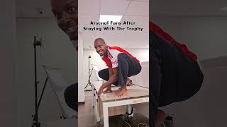 Arsenal Fans after getting the trophy
