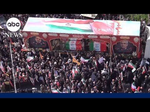 YouTube video thumbnail: Iran Holds State Funerals for Top Commanders Killed in Attacks With Israel
