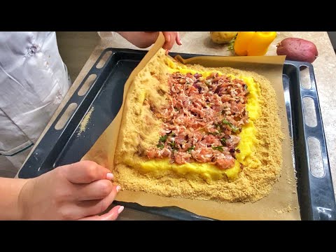 Se hai patate, basta arrotolarle in un rotolo e tagliarlo. Pranzo abbondante con prodotti semplici.