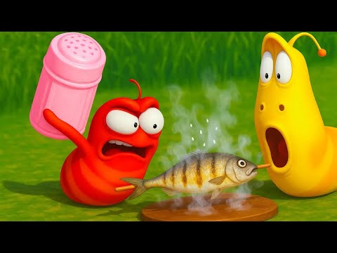Grilled fish 🐟🔥LARVA | SMToon Larva Tuba Show